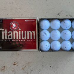 Acculine Titanium Distance And Performance White Golf Balls