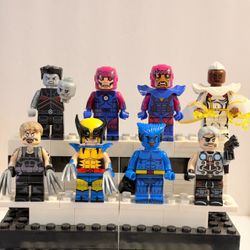 X-Men Danger Room Squad Marvel 8 PC Minifigure Set LEGO Compatible