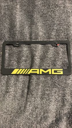 License plate cover for AMG