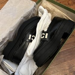 Black Leather Gucci Loafer