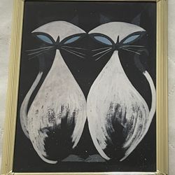 Mcm Siamese Cats Art