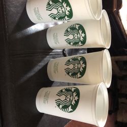 Starbucks Serving Cups. Set Of Four, 16oz