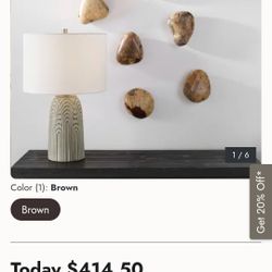 Wooden Pebbles Wall Decoration - 6" - 2 Sets of 9