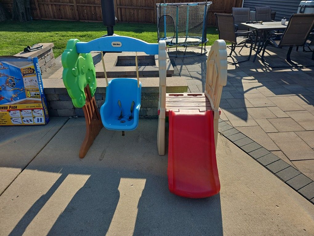 Little Tikes Slide And Swing Set