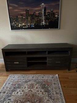 Large Brushed Gray TV Stand