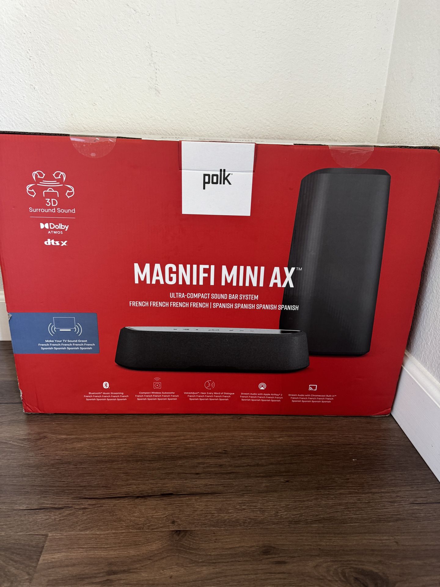 Polk Audio - MagniFi-Mini-AX Atmos Soundbar with Wireless Subwoofer - Black