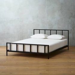 CB2 Alchemy Bed Frame ( Matte Black) - FULL