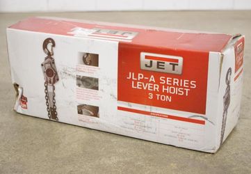 JET JLP-A Series 3-Ton Lever Hoist, 15' Lift & Shipyard Hooks, M/N JLP-300A-15SH