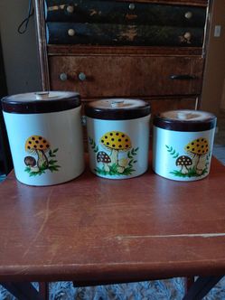 Merry Mushroom canisters jars containers kitchenware