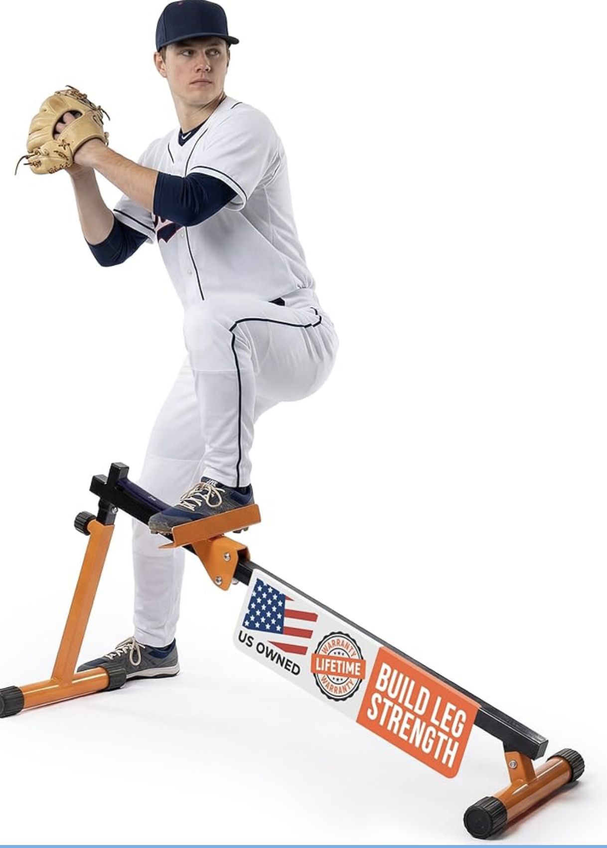 ACELETIQS Baseball Pitching Lead Leg Trainer – Adjustable Stride & Resistance Trainer for Pitchers – Improve Power, Balance & Mechanics – Heavy-Duty S