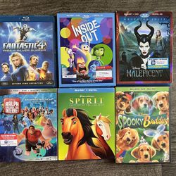 Disney Blu-Ray Movies (Lot of 6 Movies)