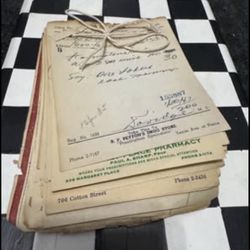 Lot 60 antique medical prescription forms 1947