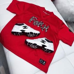 Chrome Heart Jersey With Chanel Shoes Or Prada Shoes Brand New With Box  Obo 