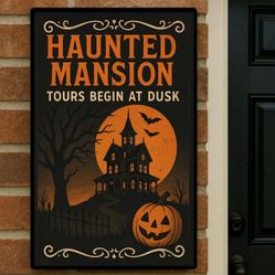 Haunted Mansion Poster Halloween Decoration