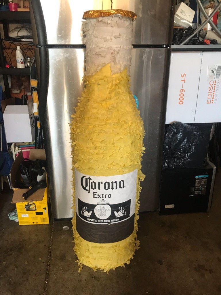 Tall bottle of Corona pinata