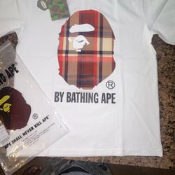 SMALL WHITE BAPE SHIRT