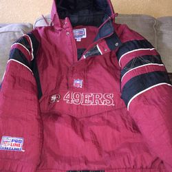 Vintage 90S Maroon 49Er Starter Jacket