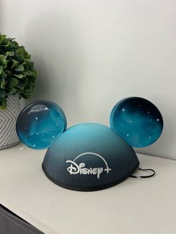 DISNEY + Plus D23 Expo Mickey Mouse Ears Blue Starry Sky Hat Cap Brand New