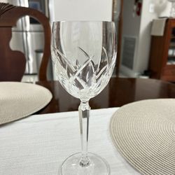 VINTAGE WATERFORD CUT CRYSTAL WINE GLASS GOBLET SIGNED