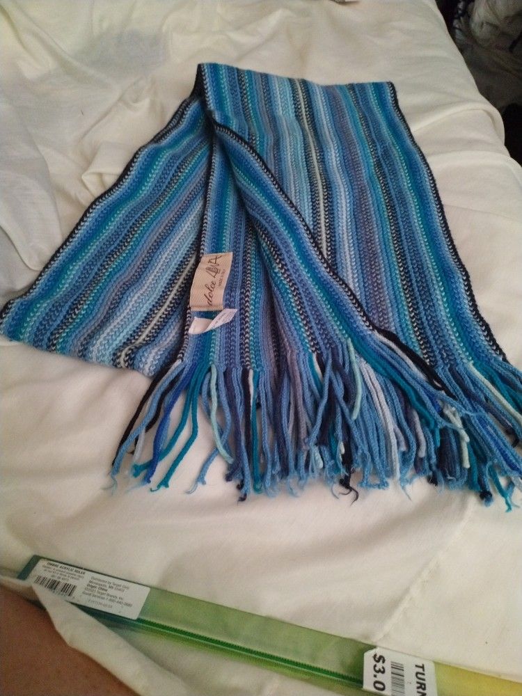 Scarf Dolce Lana Made In Italy Blue Tones Wool blend