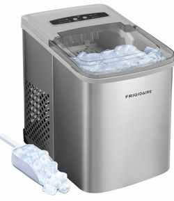 Frigidaire 26 Lbs per Day Portable Compact Maker, Ice Making Machine, Stainless, Medium