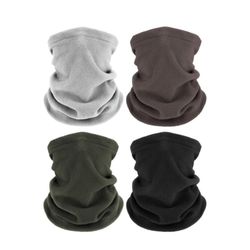 4 Pieces Winter Neck Warmers Fleece Gaiter One size