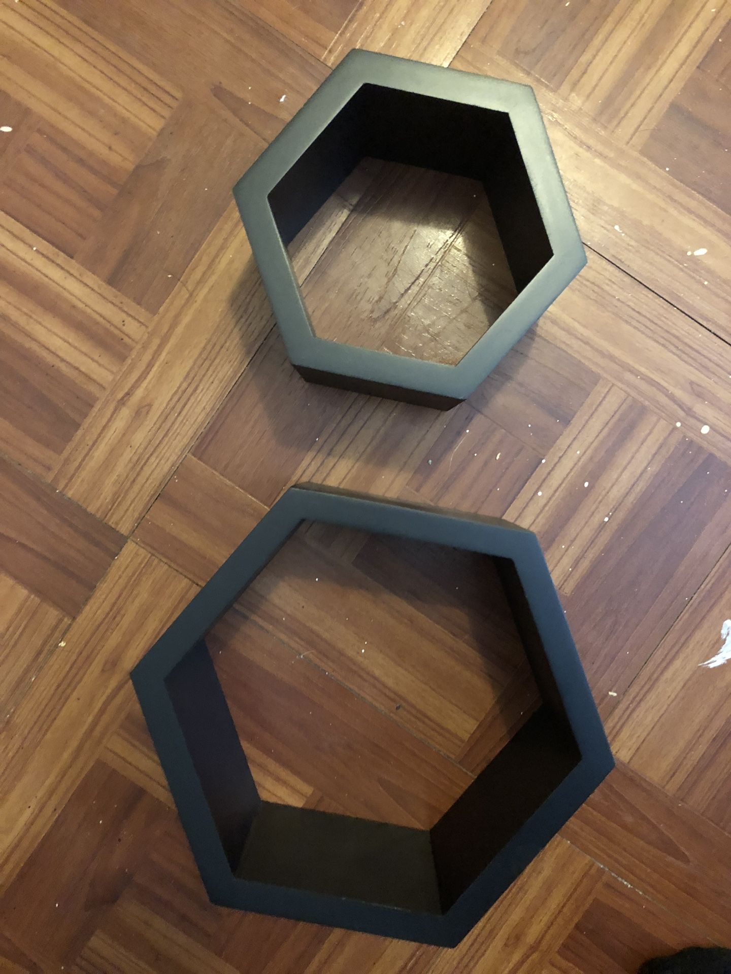 Hexagon wall shelves / decor