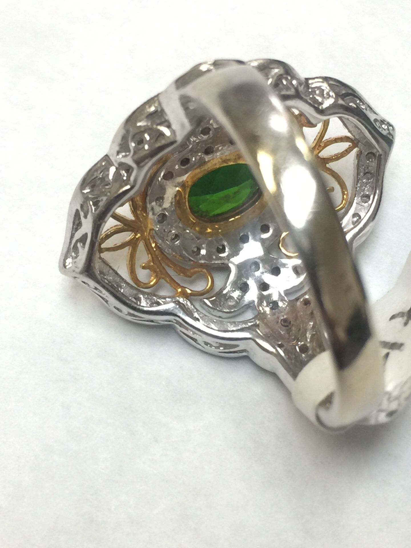 18 k yellow gold and 14k white gold ring size 7.5