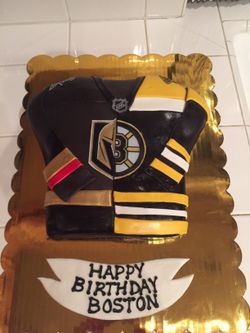 Vegas Knights/Boston Bruins Hockey Jersey Cake
