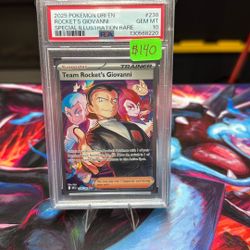 PSA 10 2025 POKEMON DRI EN ROCKET’S GIOVANNI SIR