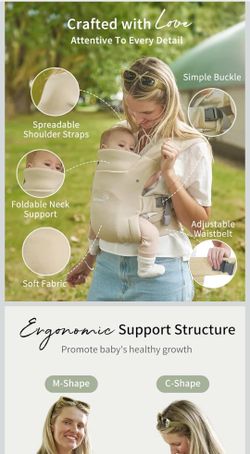 . GROWNSY Baby Carrier, Cozy Newborn Carrier