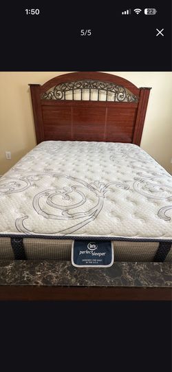 Queen size mattress  with spring  box