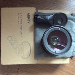 Aukey 2-in-1 Wide Angle Lens+37mm Professional Lens Filter Blue