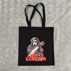 Scream Ghostface Canvas Tote Bag