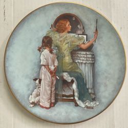 1979 Norman Rockwell’s Mother’s Evening Out Collectible Porcelain Plate 8.5” Royal Devon USA 
