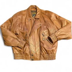 Vintage Italian Leather Men’s Bomber Jacket