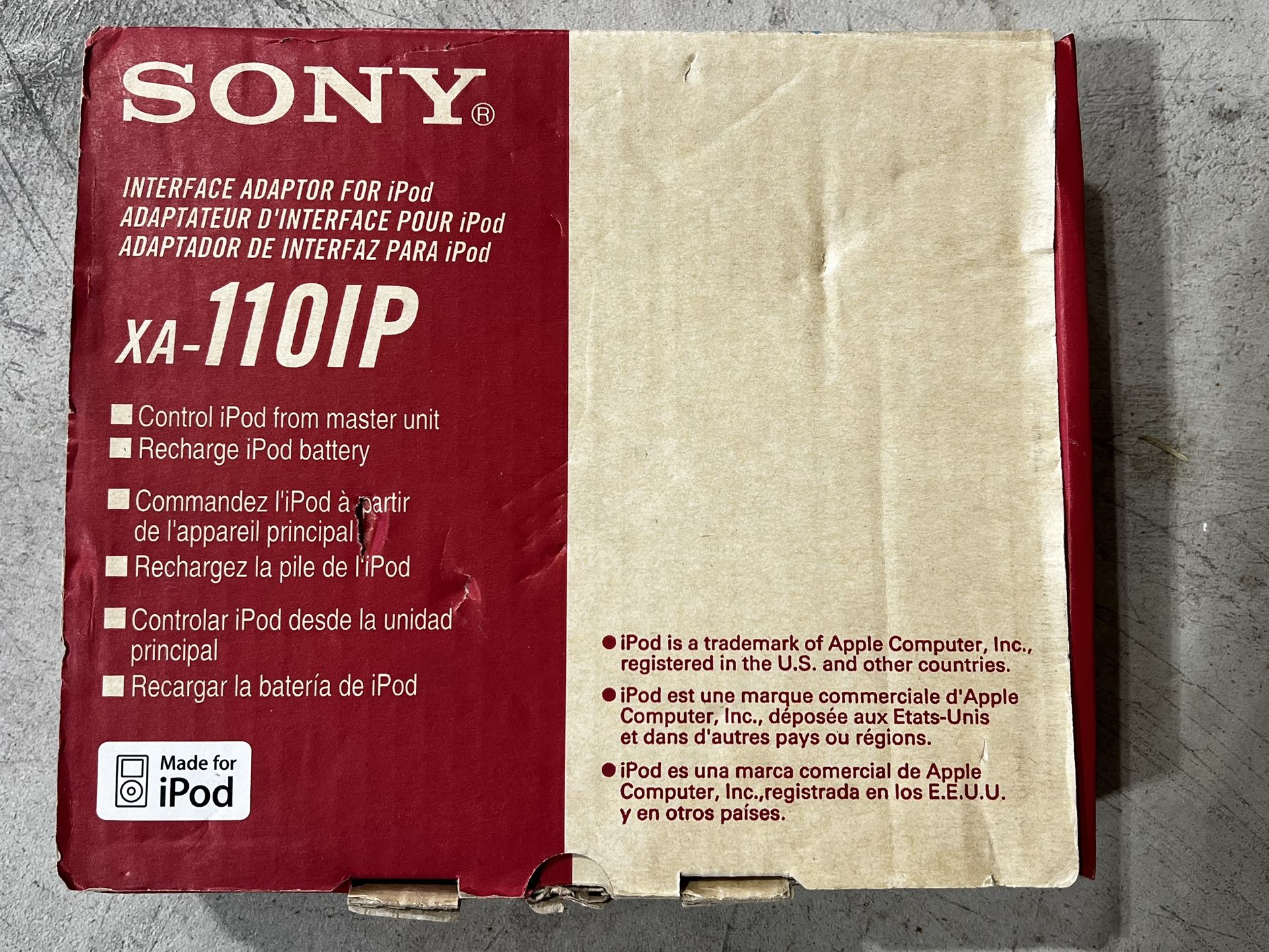 Sony XA-120IP Interface Adapter For iPod