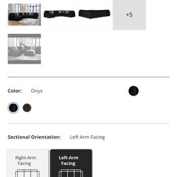 4 Piece Onyx Black Sectional