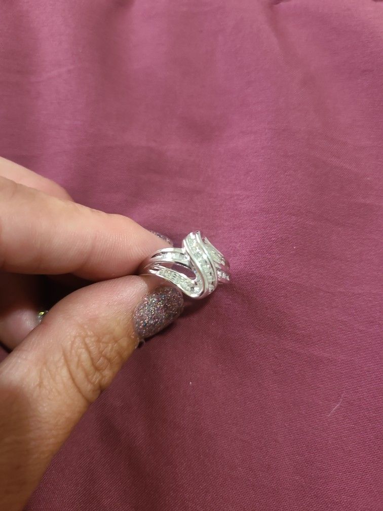 Silver & Diamond Ring