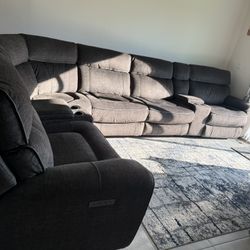 Sofa 7 Pc Power Reclining Sectional