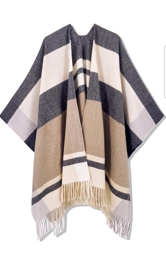 NEW Breezy Lane Women's Shawl Wraps Warm Poncho Ruana Wrap Cardigan Chal/poncho de mujer nuevo.