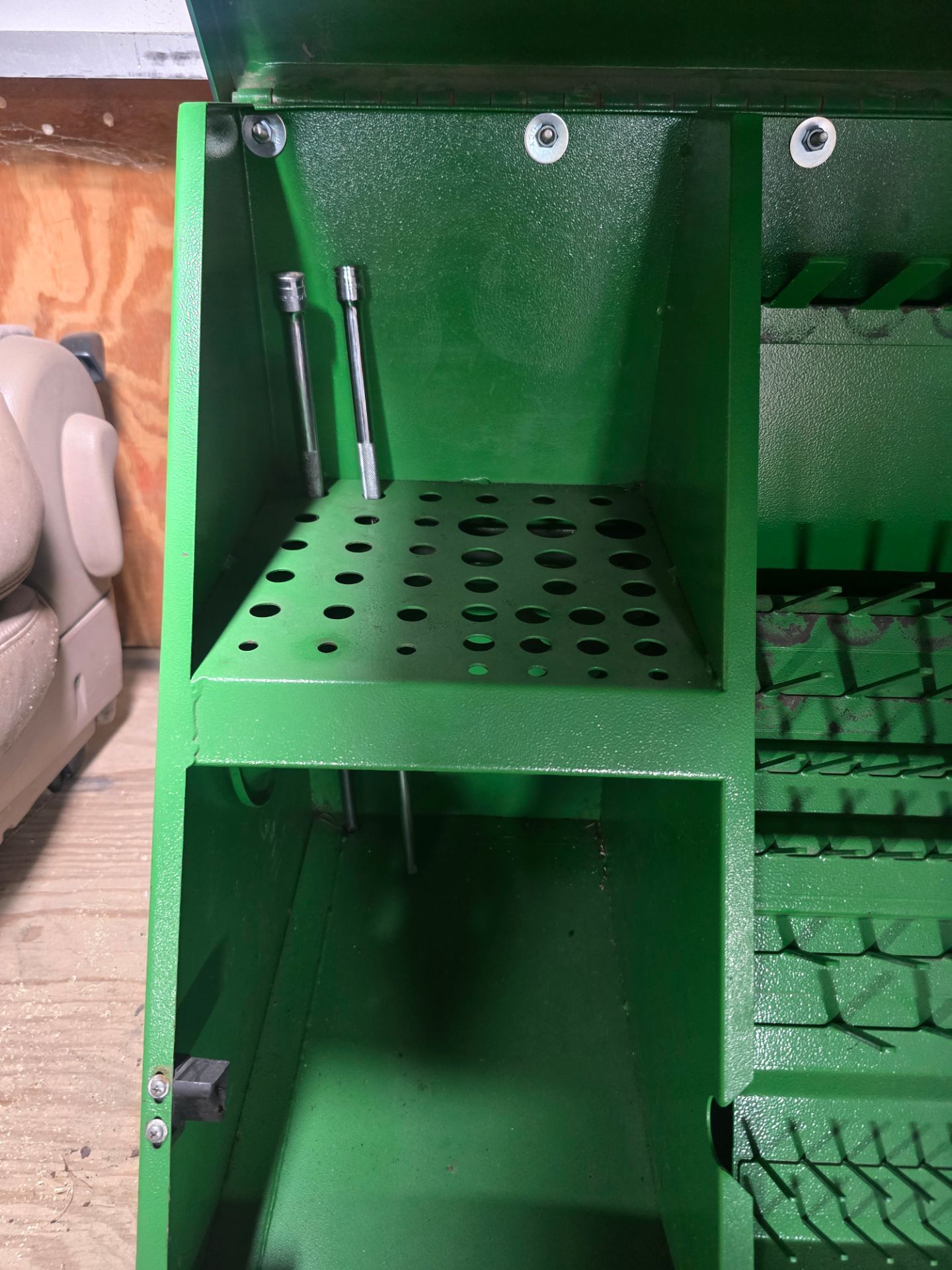 John deere triangle tool box