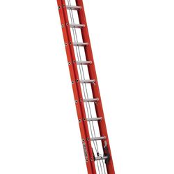 Used 28-foot Fiberglass Extension Ladder, 300-Pound Load Capacity, Type IA