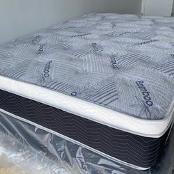 Cal King Euro Bamboo Pillow Top Mattress! 