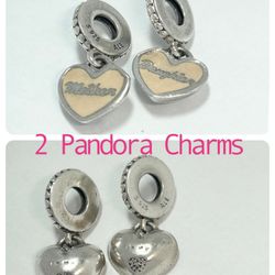 2 Pandora mother and daughter charms