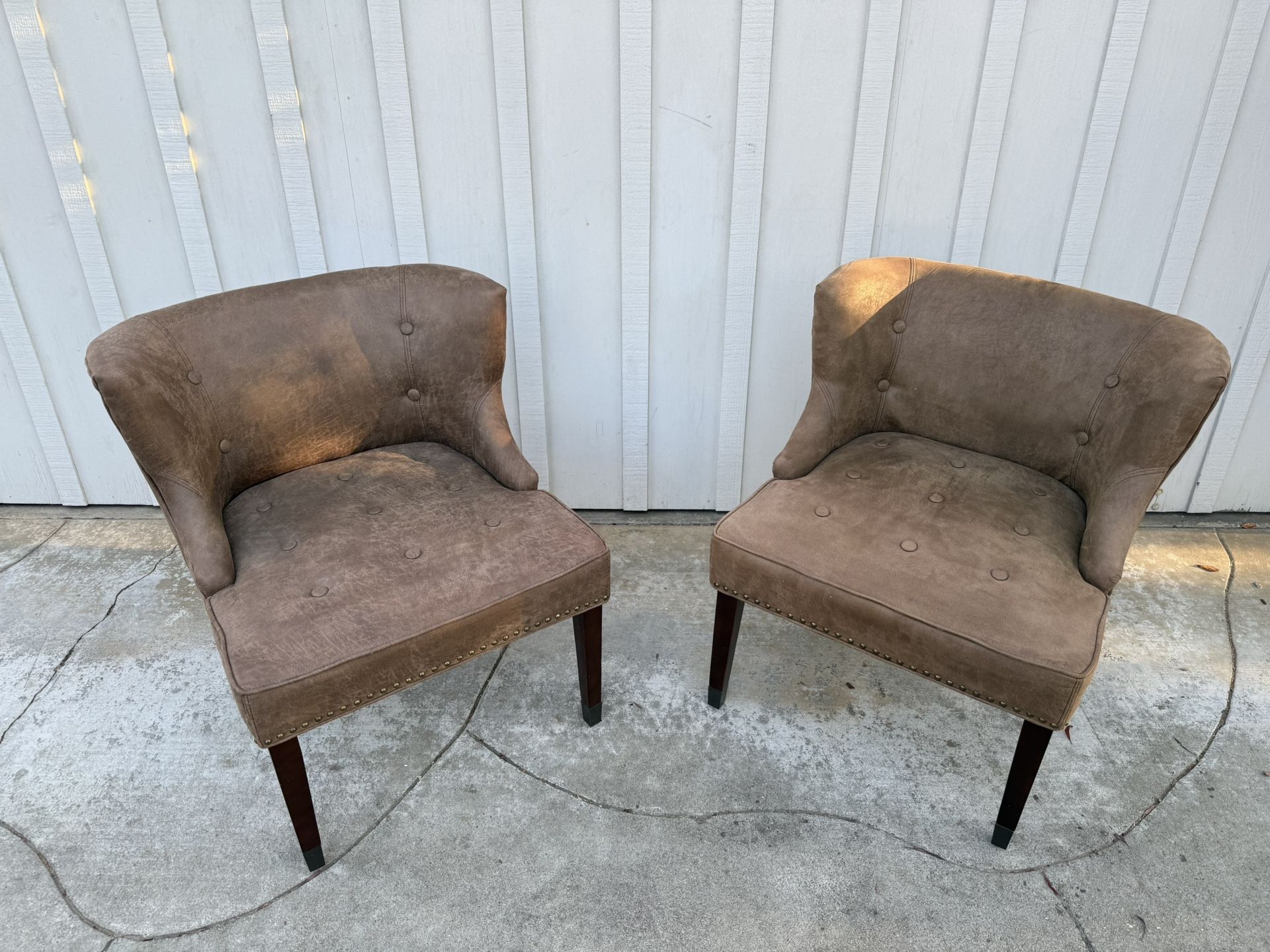 Faux Leather Chairs (Pair)