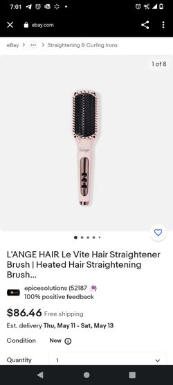 L'ange Heated Hair Straightener Brush