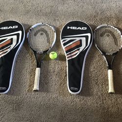 Head  Mr. Heat Tennis Rackets with covers $25 Each