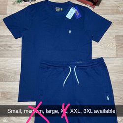 Adult Polo Short And Short Sets. Small-3xl