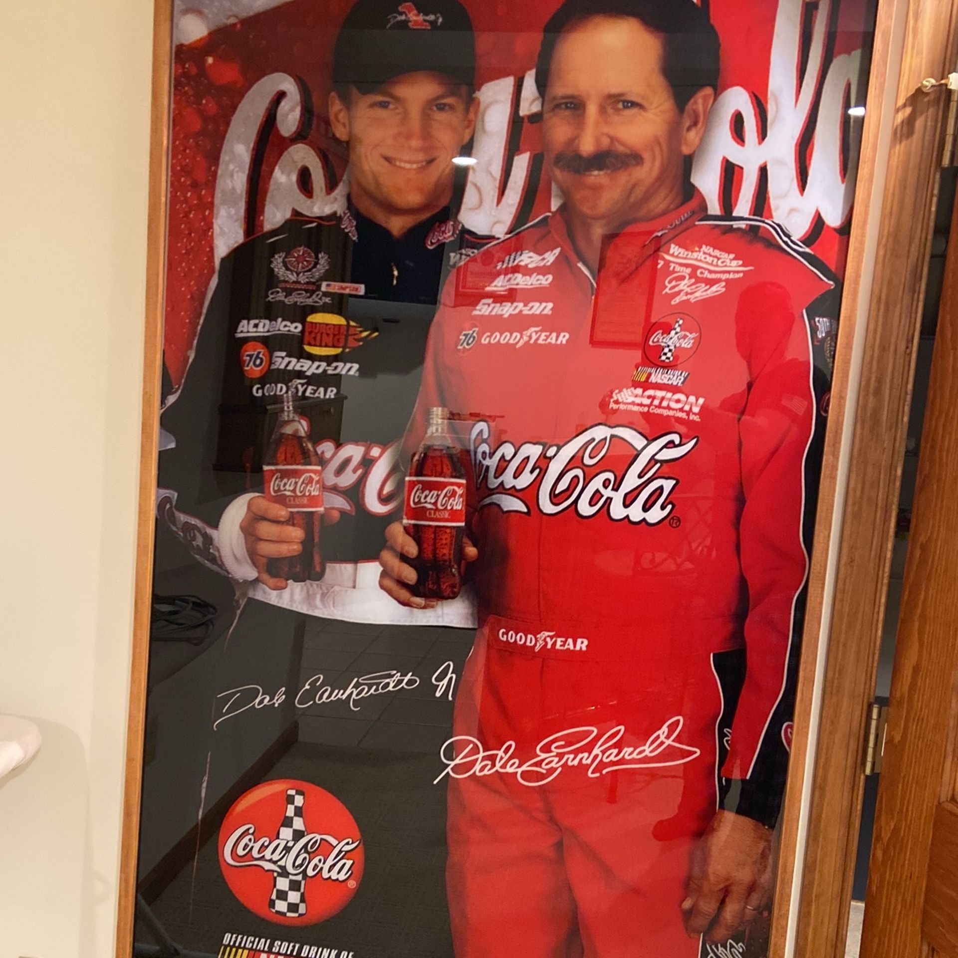 Earnhardt and Jr Coca Cola Machine Front